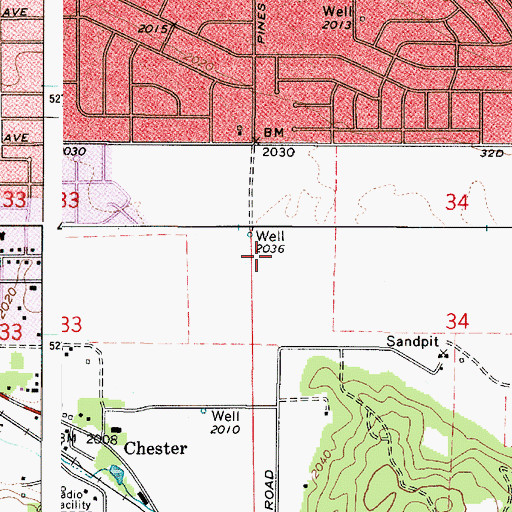 Topographic Map of Chester Elementary School, WA