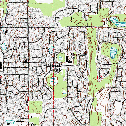 Topographic Map of Silver Lake Elementary School, WA