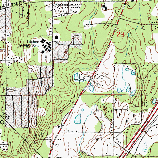 Topographic Map of Spring Valley Montessori School, WA