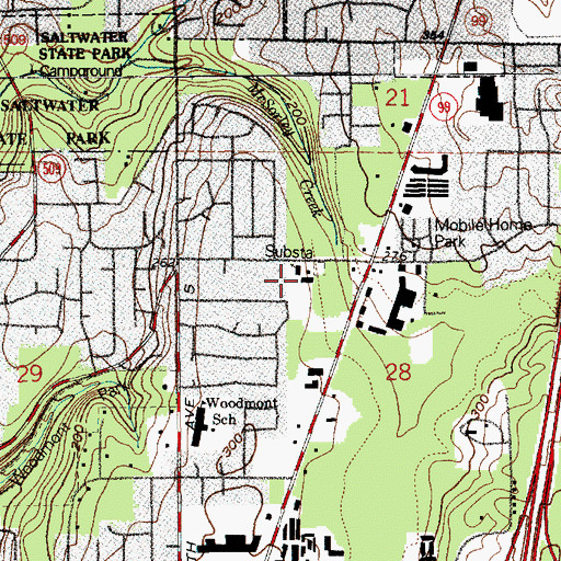Topographic Map of Holy Trinity Lutheran School, WA