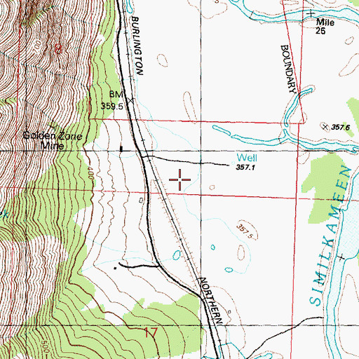 Topographic Map of Anderson Creek, WA