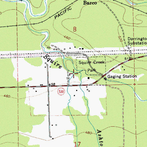 Topographic Map of Ashton Creek, WA