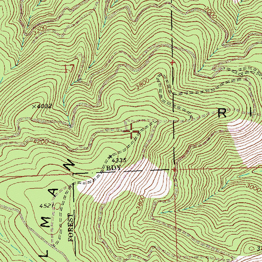 Topographic Map of Dinkelman Ridge, WA