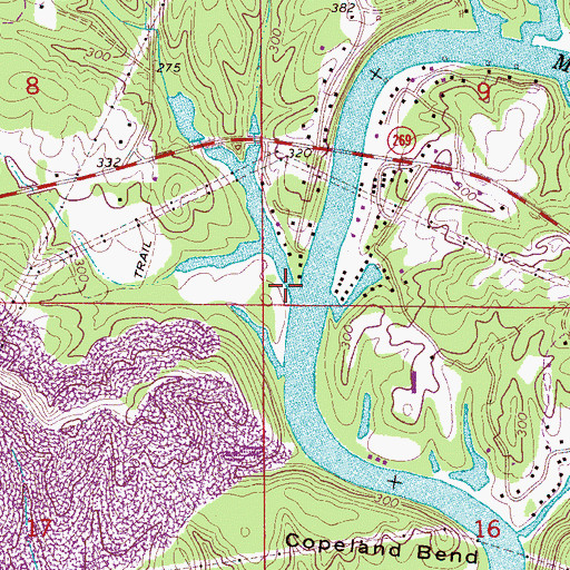Topographic Map of Paynes Creek, AL