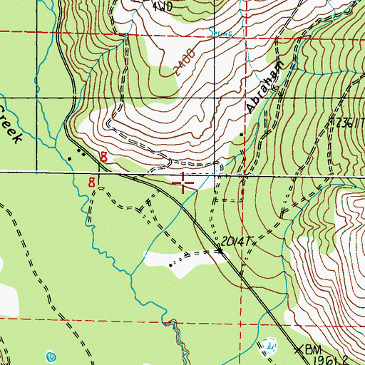 Topographic Map of Abraham Creek, WA