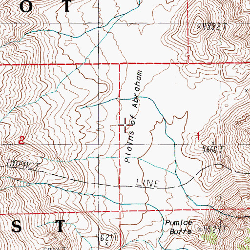 Topographic Map of Plains of Abraham, WA