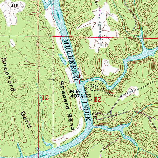Topographic Map of Shepards Landing (historical), AL