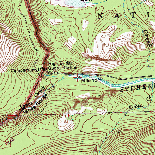 Topographic Map of Agnes Creek, WA