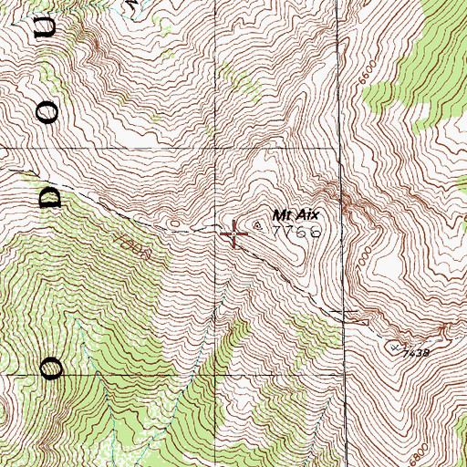 Topographic Map of Mount Aix, WA