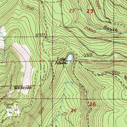 Topographic Map of Lake Albert, WA