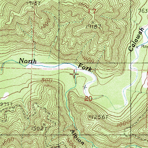 Topographic Map of Albion Creek, WA
