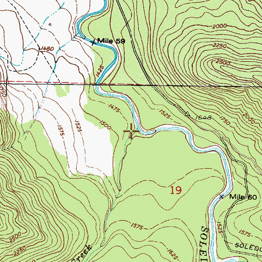 Topographic Map of Alckee Creek, WA