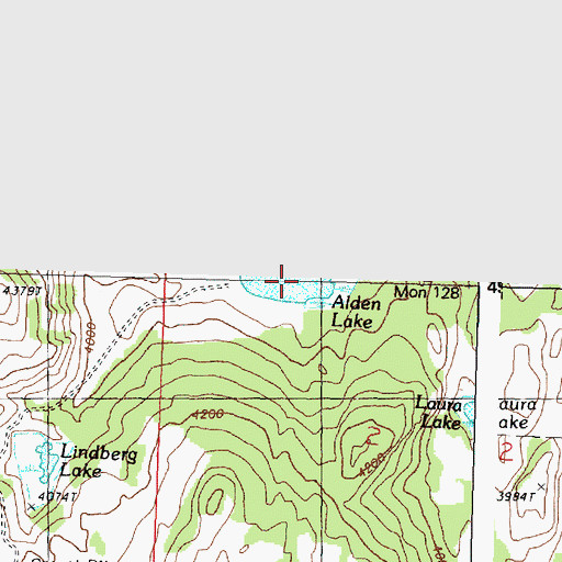 Topographic Map of Alden Lake, WA