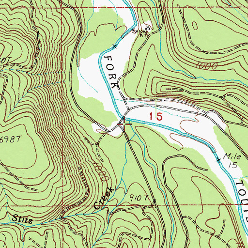 Topographic Map of Alder Creek, WA