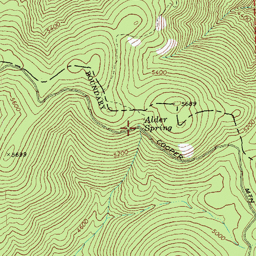 Topographic Map of Alder Spring, WA
