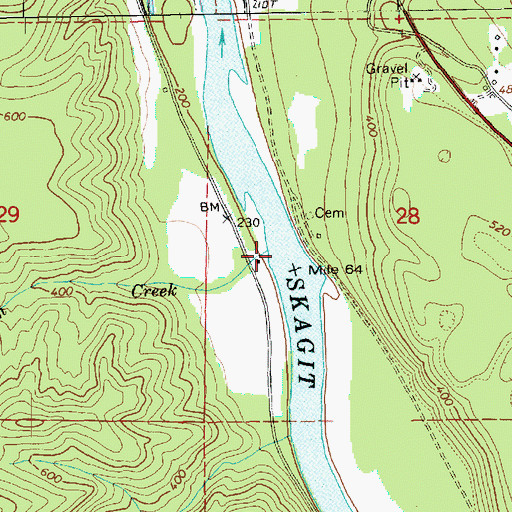 Topographic Map of Aldon Creek, WA