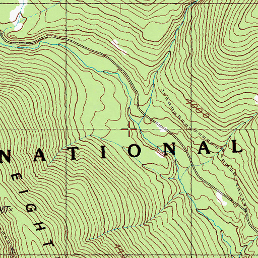 Topographic Map of Alex Creek, WA