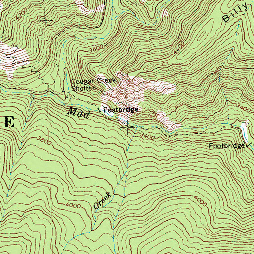 Topographic Map of Alma Creek, WA