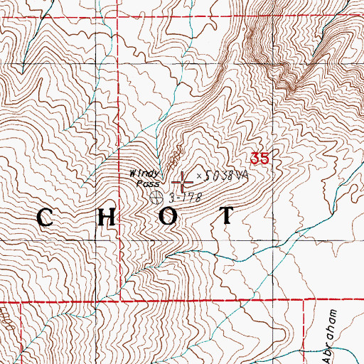 Topographic Map of Alpine Butte, WA