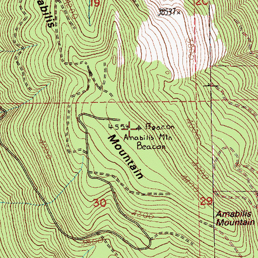 Topographic Map of Amabilis Mountain, WA