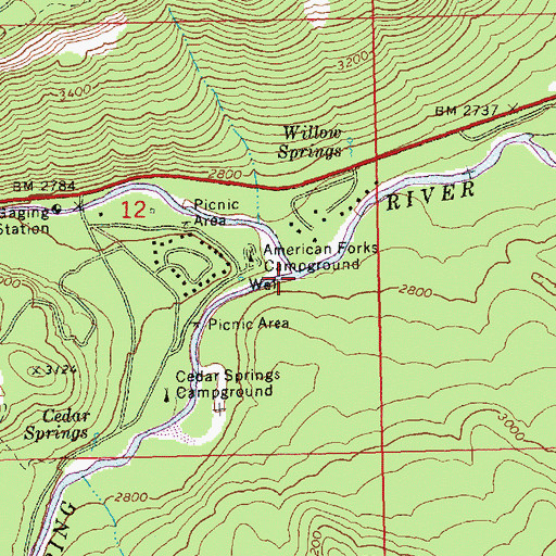 Topographic Map of American River, WA