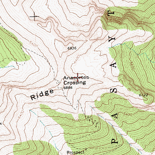 Topographic Map of Anacortes Crossing, WA