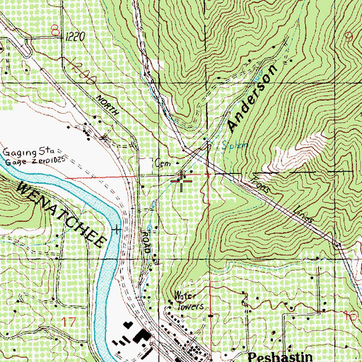Topographic Map of Anderson Canyon, WA