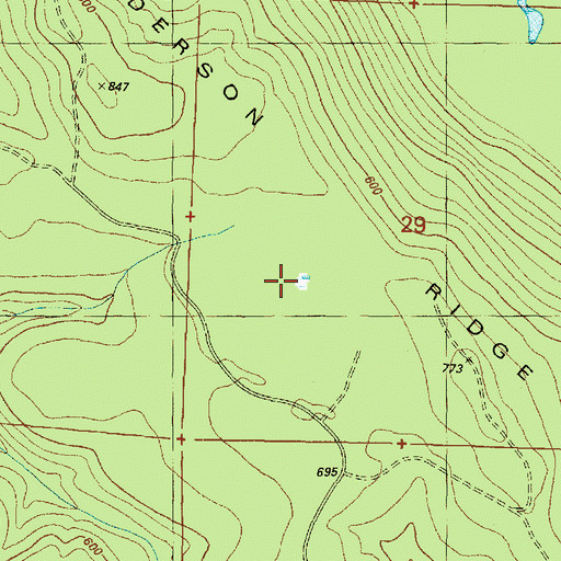 Topographic Map of Anderson Ridge, WA