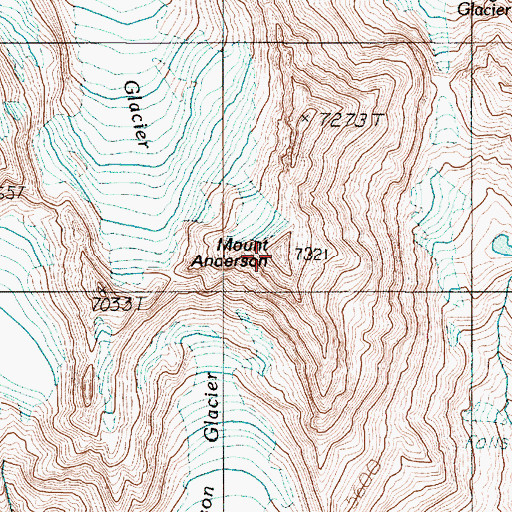 Topographic Map of Mount Anderson, WA