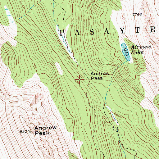 Topographic Map of Andrew Pass, WA