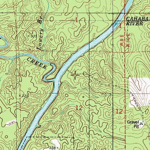 Topographic Map of Penootaw (historical), AL