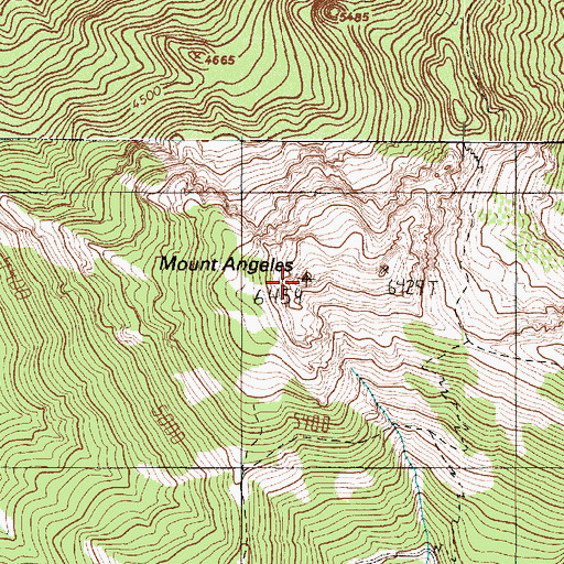 Topographic Map of Mount Angeles, WA