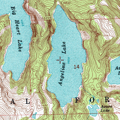 Topographic Map of Angeline Lake, WA