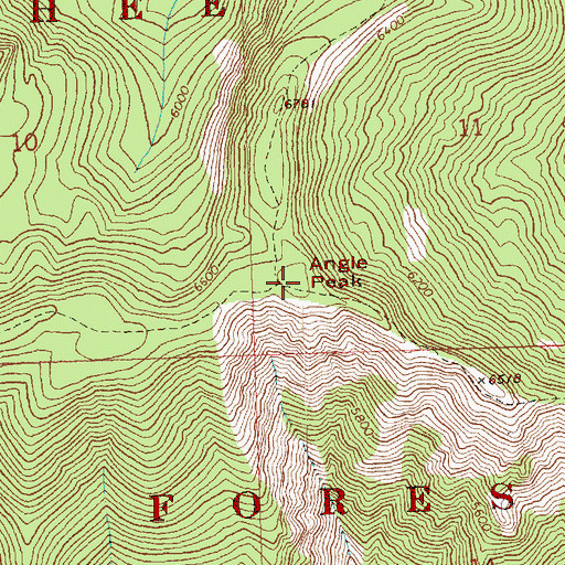 Topographic Map of Angle Peak, WA