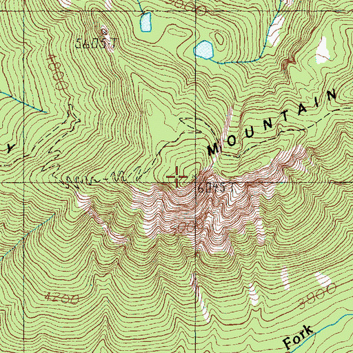 Topographic Map of Angry Mountain, WA