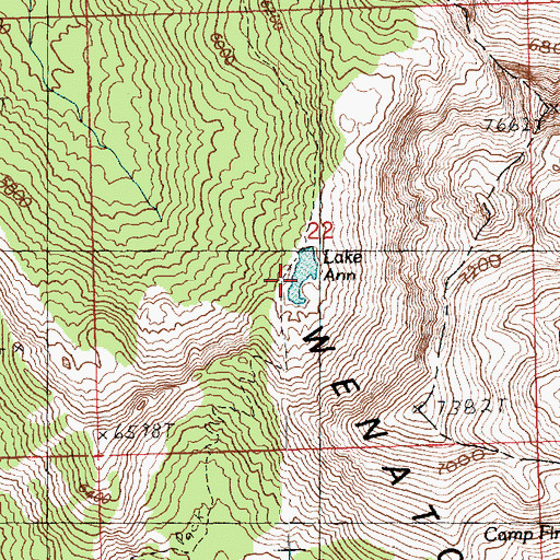 Topographic Map of Lake Ann, WA