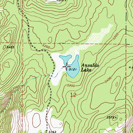 Topographic Map of Ansaldo Lake, WA