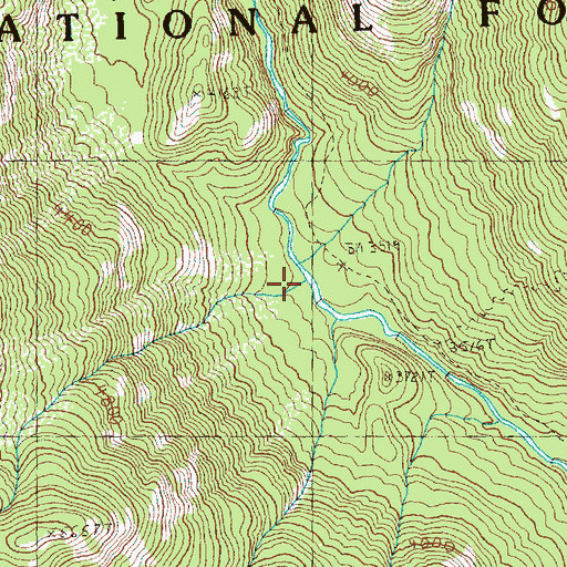 Topographic Map of Anthem Creek, WA