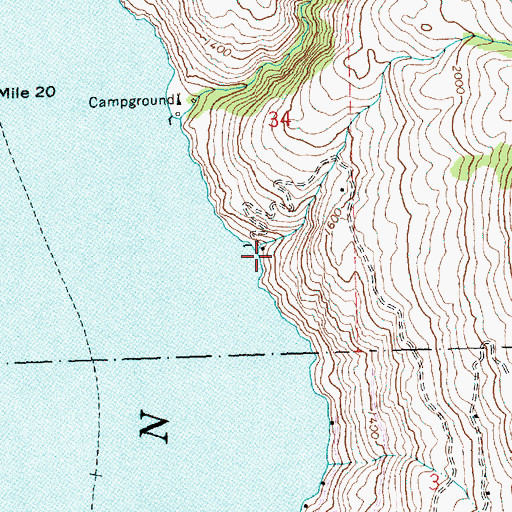 Topographic Map of Antilon Creek, WA