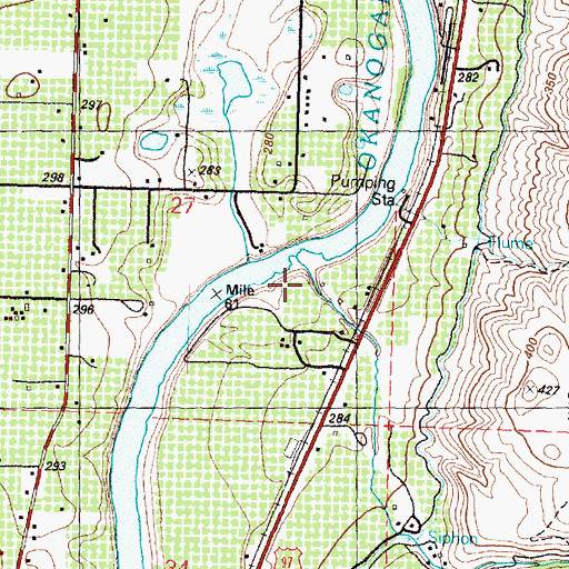 Topographic Map of Antoine Creek, WA