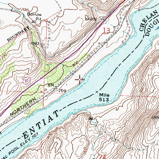 Topographic Map of Antoine Creek, WA