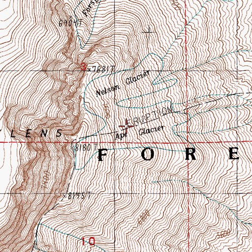 Topographic Map of Ape Glacier, WA