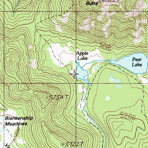 Topographic Map of Apple Lake, WA