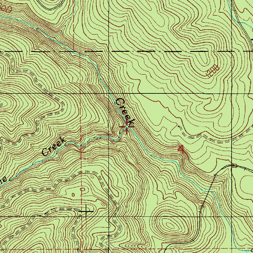 Topographic Map of Aristine Creek, WA