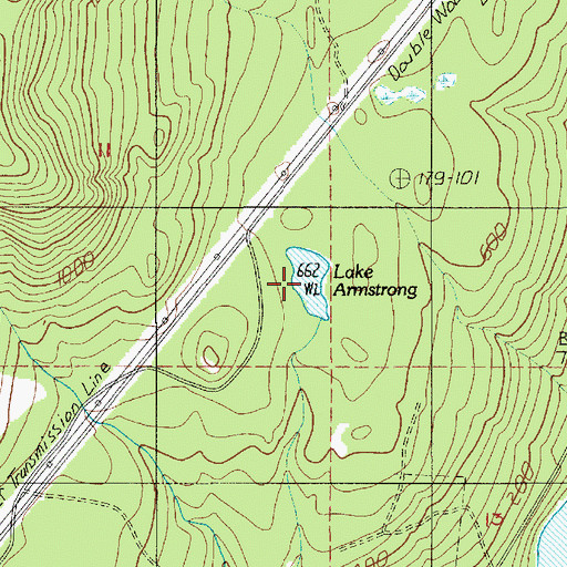 Topographic Map of Lake Armstrong, WA