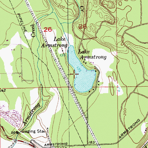 Topographic Map of Lake Armstrong, WA