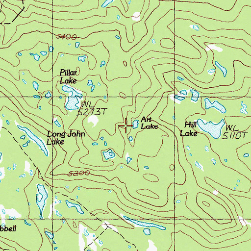 Topographic Map of Art Lake, WA