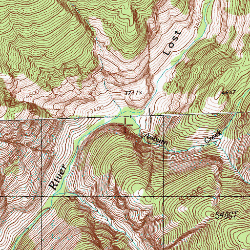 Topographic Map of Auburn Creek, WA