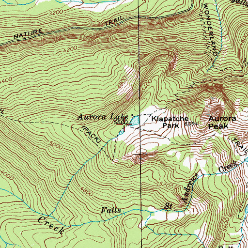 Topographic Map of Aurora Lake, WA