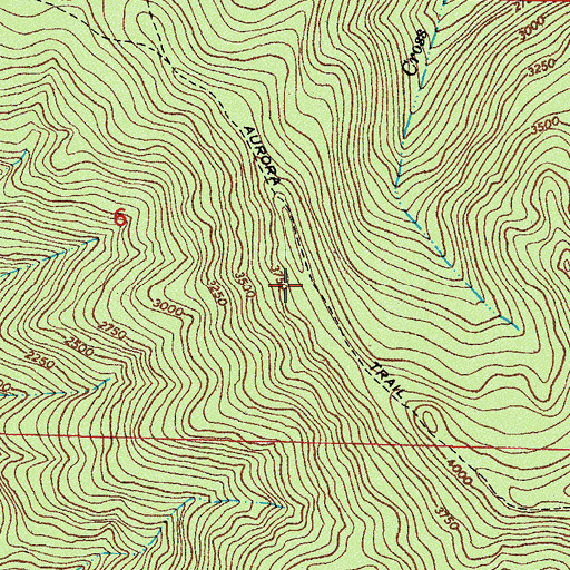 Topographic Map of Aurora Trail, WA